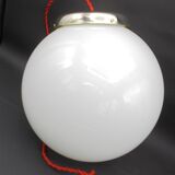 Opaline globe hanging lamp