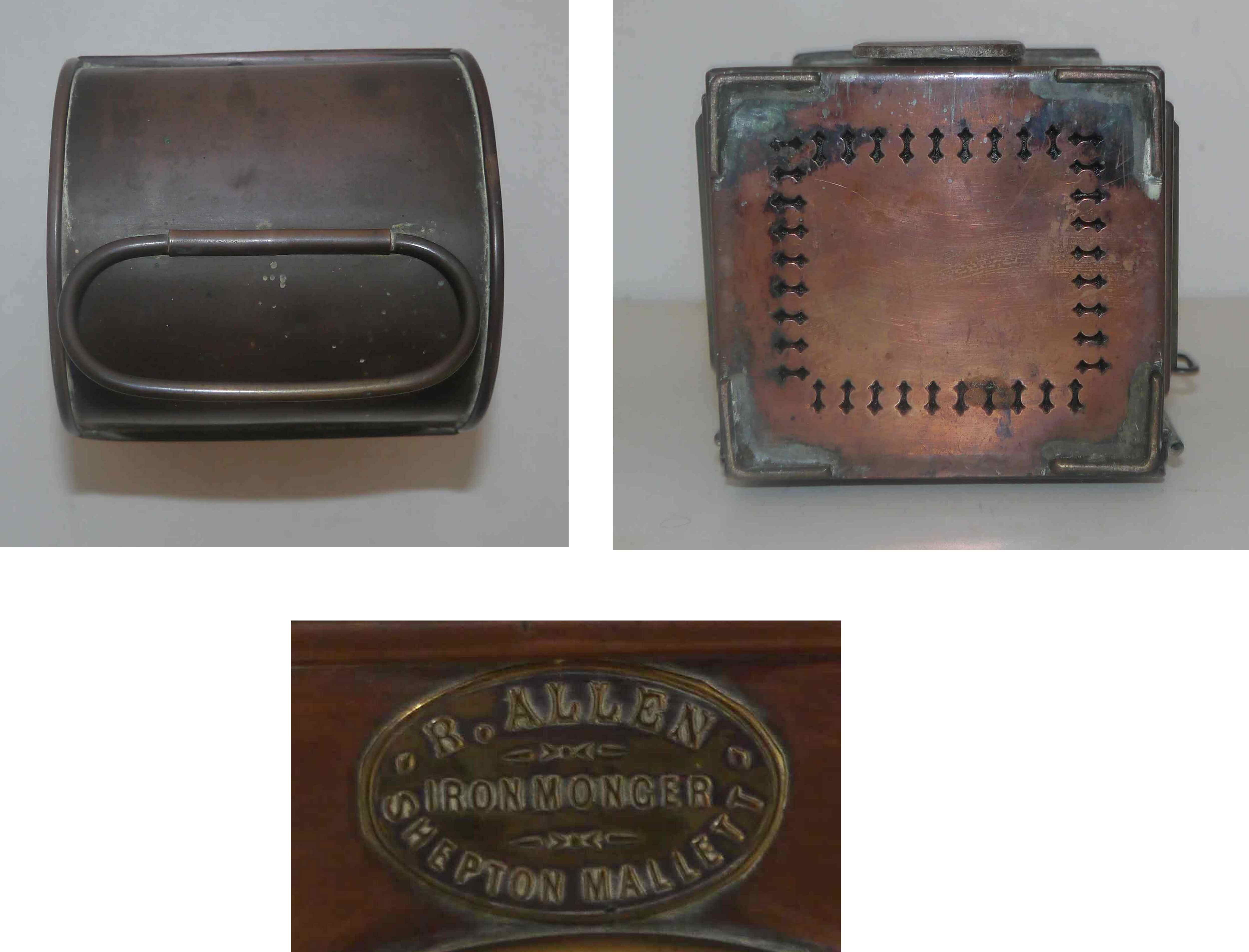 Old railway lamp "R.Allen - Hepton Mallett" early 20th century