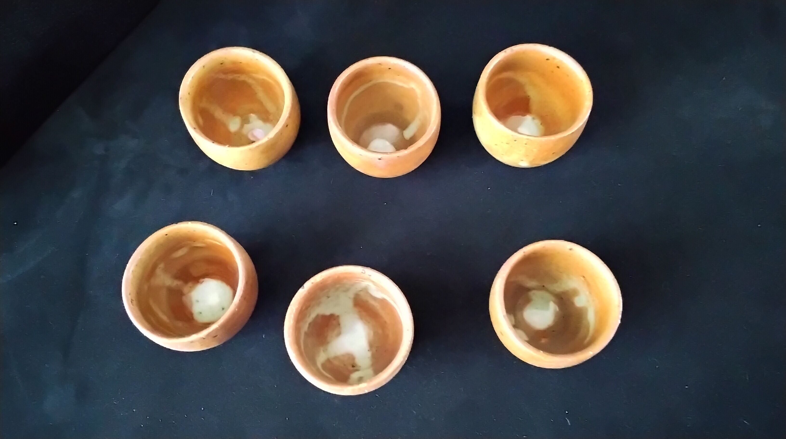 Set of 6 stoneware shells