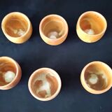 Set of 6 stoneware shells