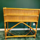 Vintage bamboo and rattan desk