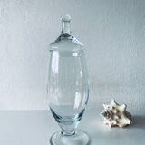 Large apothecary-shaped glass bottle