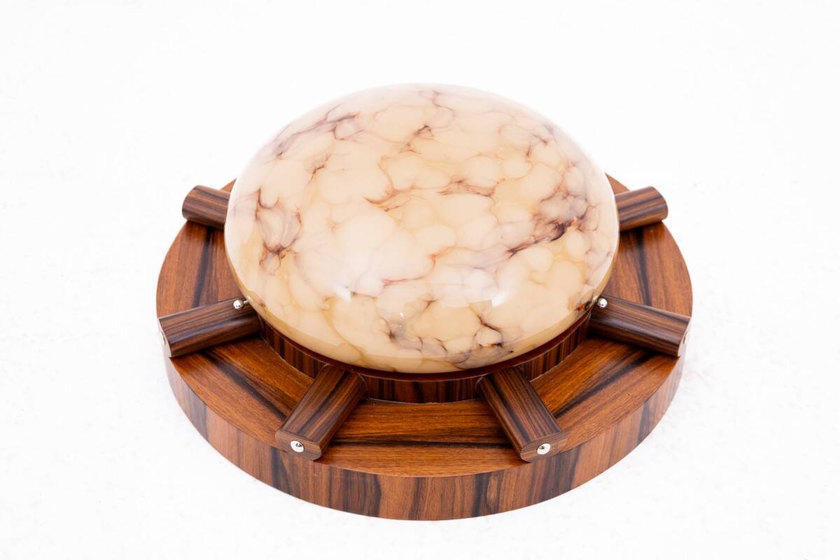 Art Deco lamp/ceiling, Poland, 1950s.