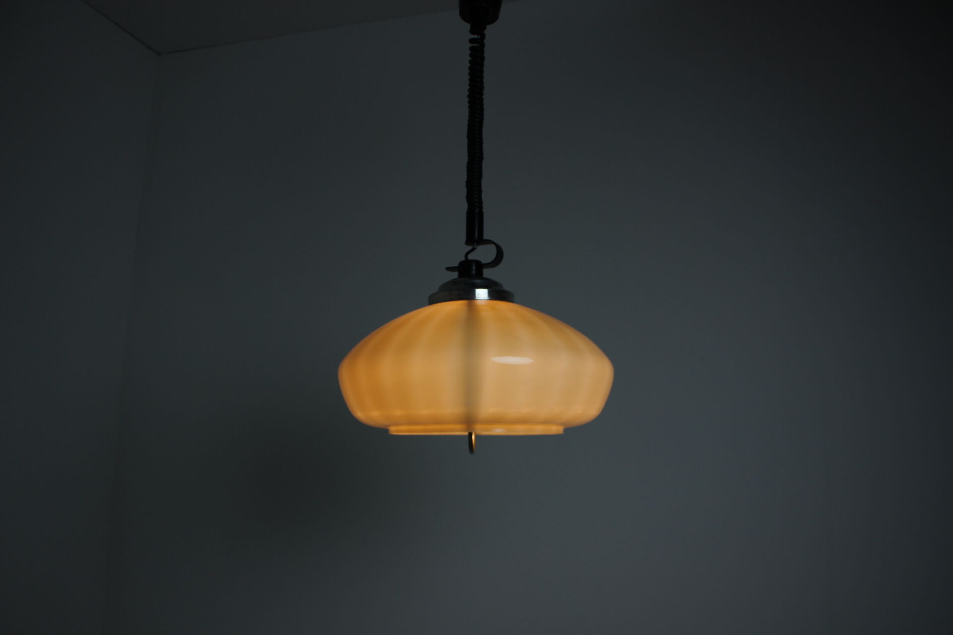 Mid-century glass pendant, 1970's