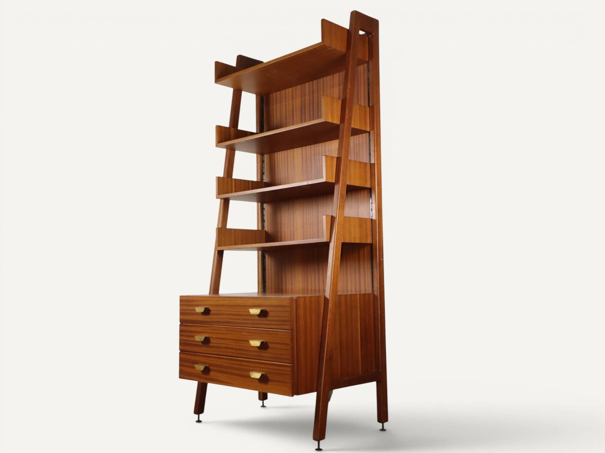 Vintage Italian wooden library - 1960s