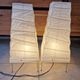 Isamu Noguchi (1904-1988) - Paire de lampes en papier et métal noir - 4N