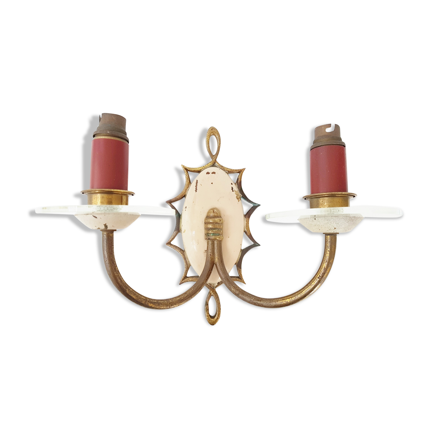 Wall light double metal 1950