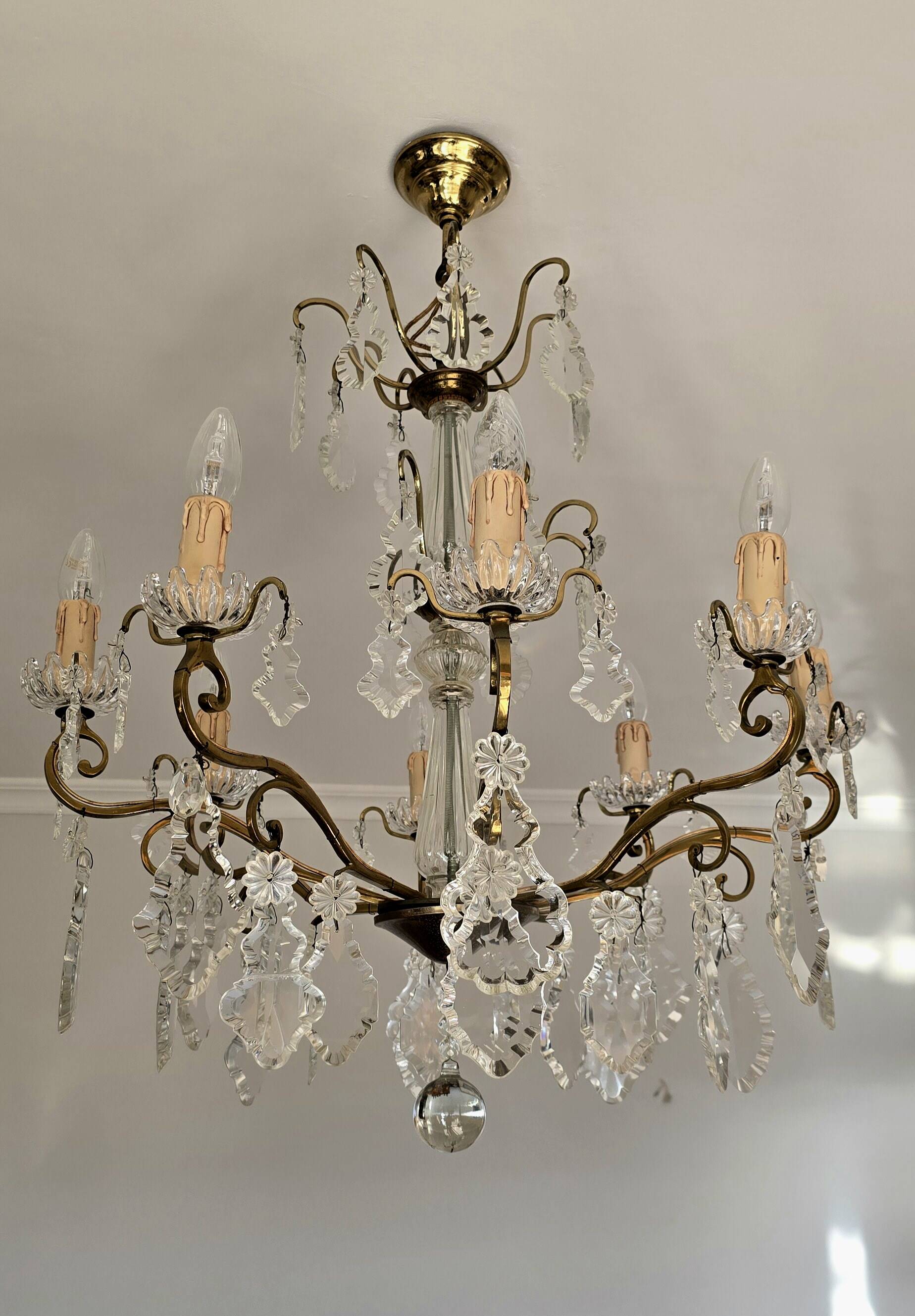 Louis XV style cage chandelier with 8 lights