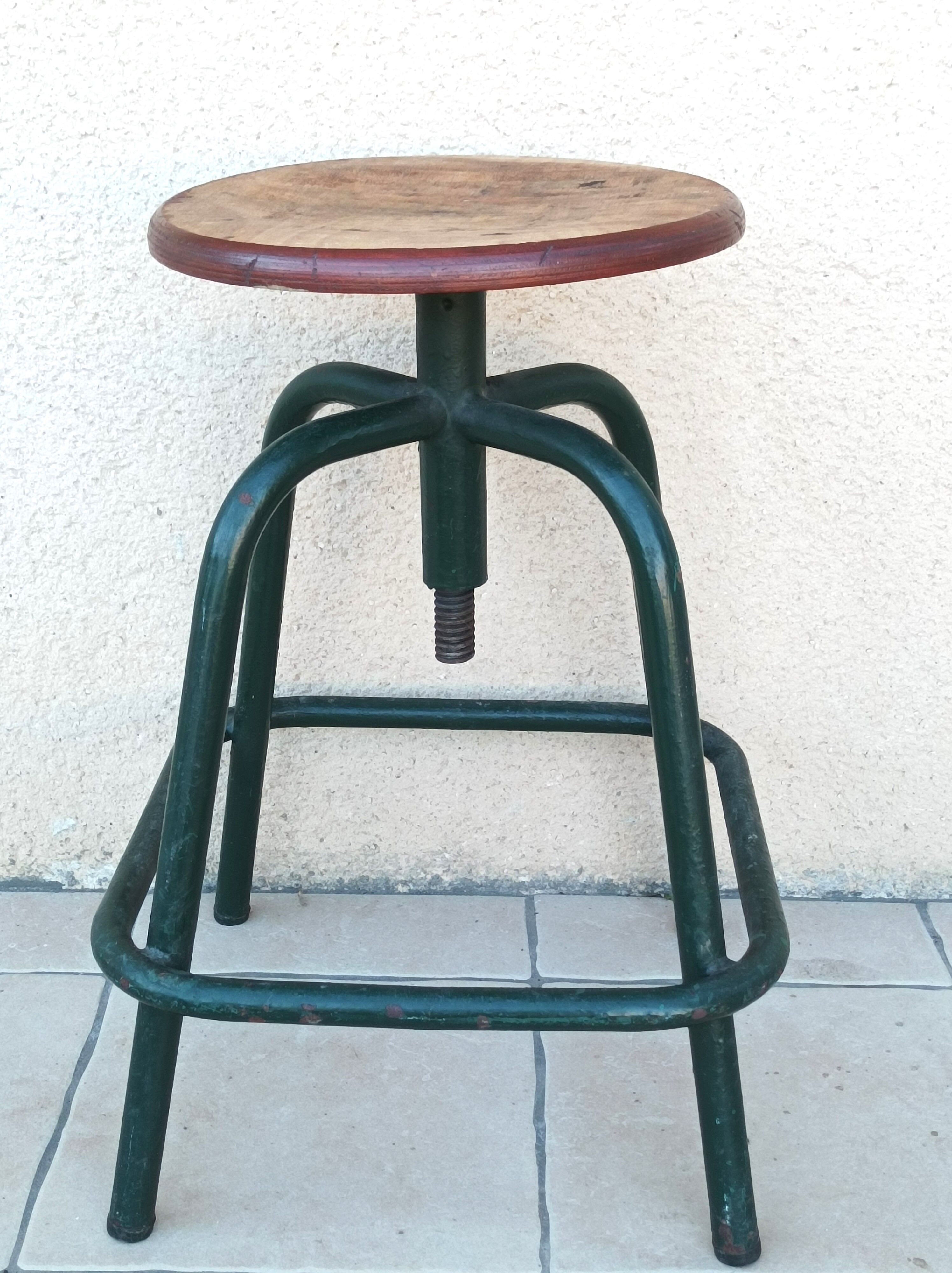 Antique industrial stool