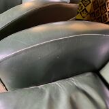 Paire de fauteuils Club cuir vert Poltrona Frau édition limitée