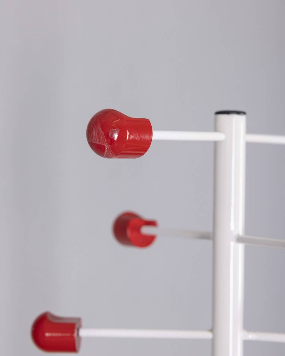 Porte-manteau en marbre et métal, Italie années 1980