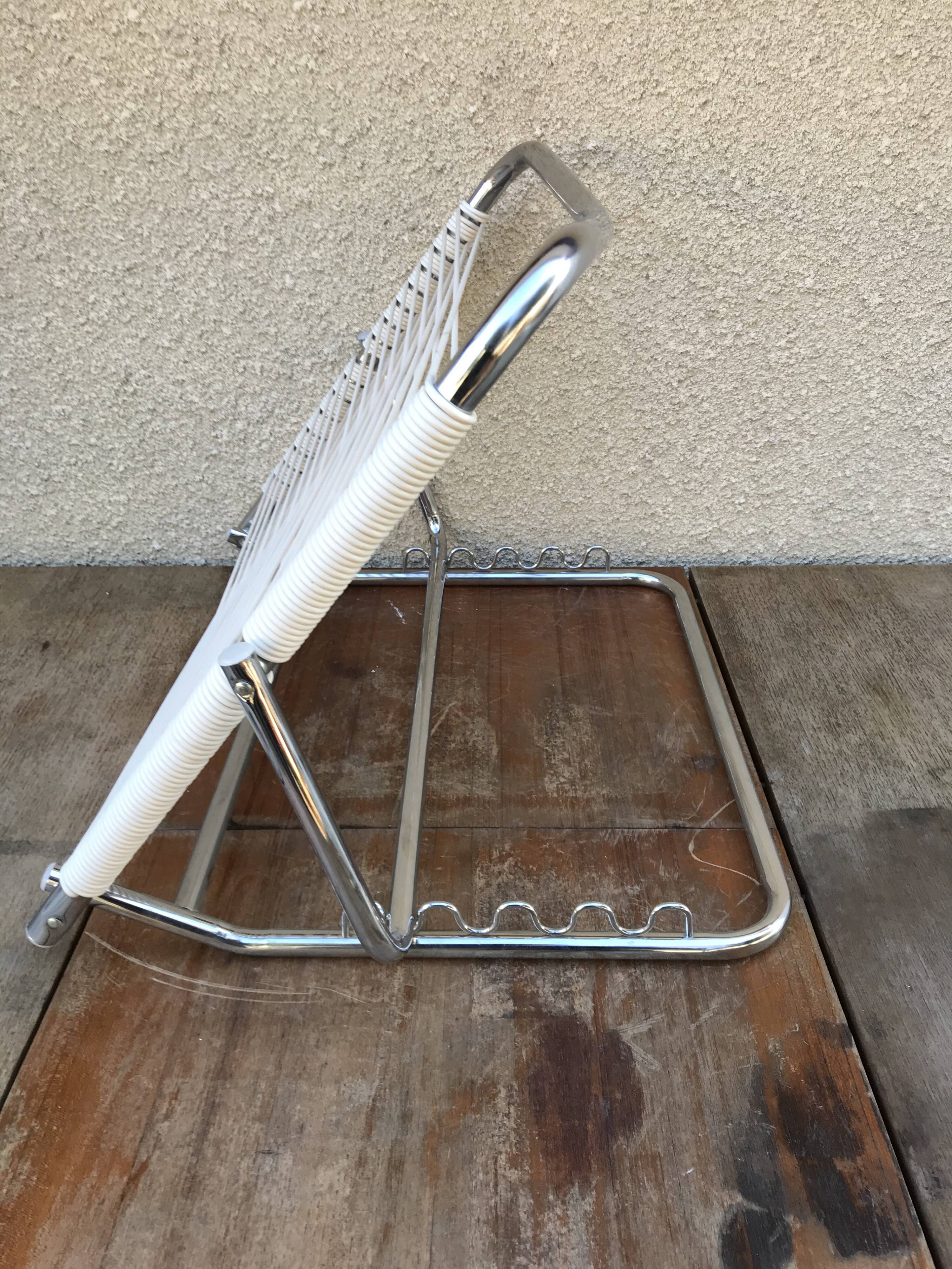 Old folding metal chrome back