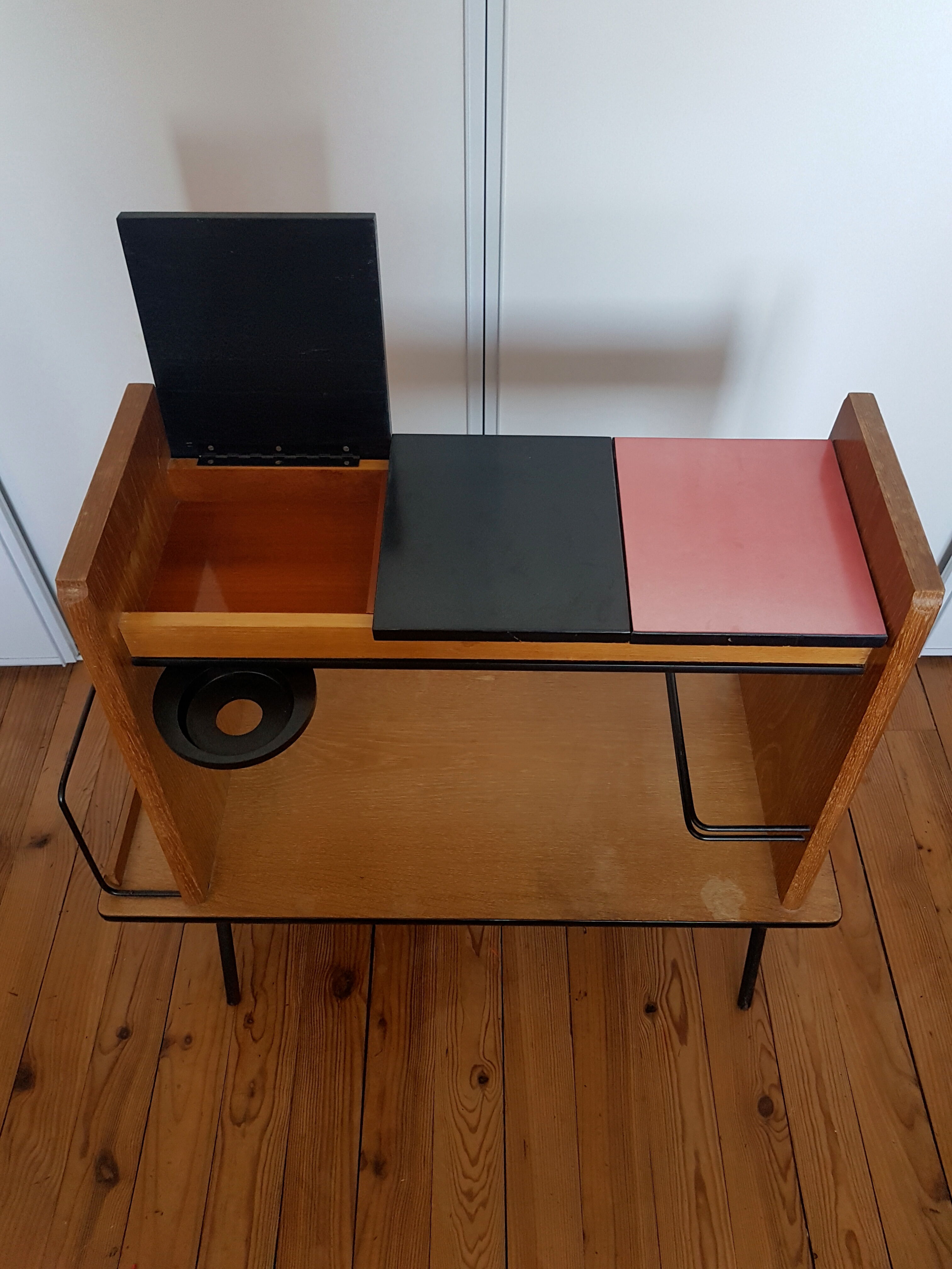 Vintage console furniture wood and formica