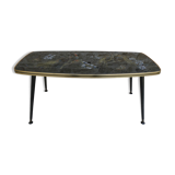 Coffee table from the 50s, tropical bird decor