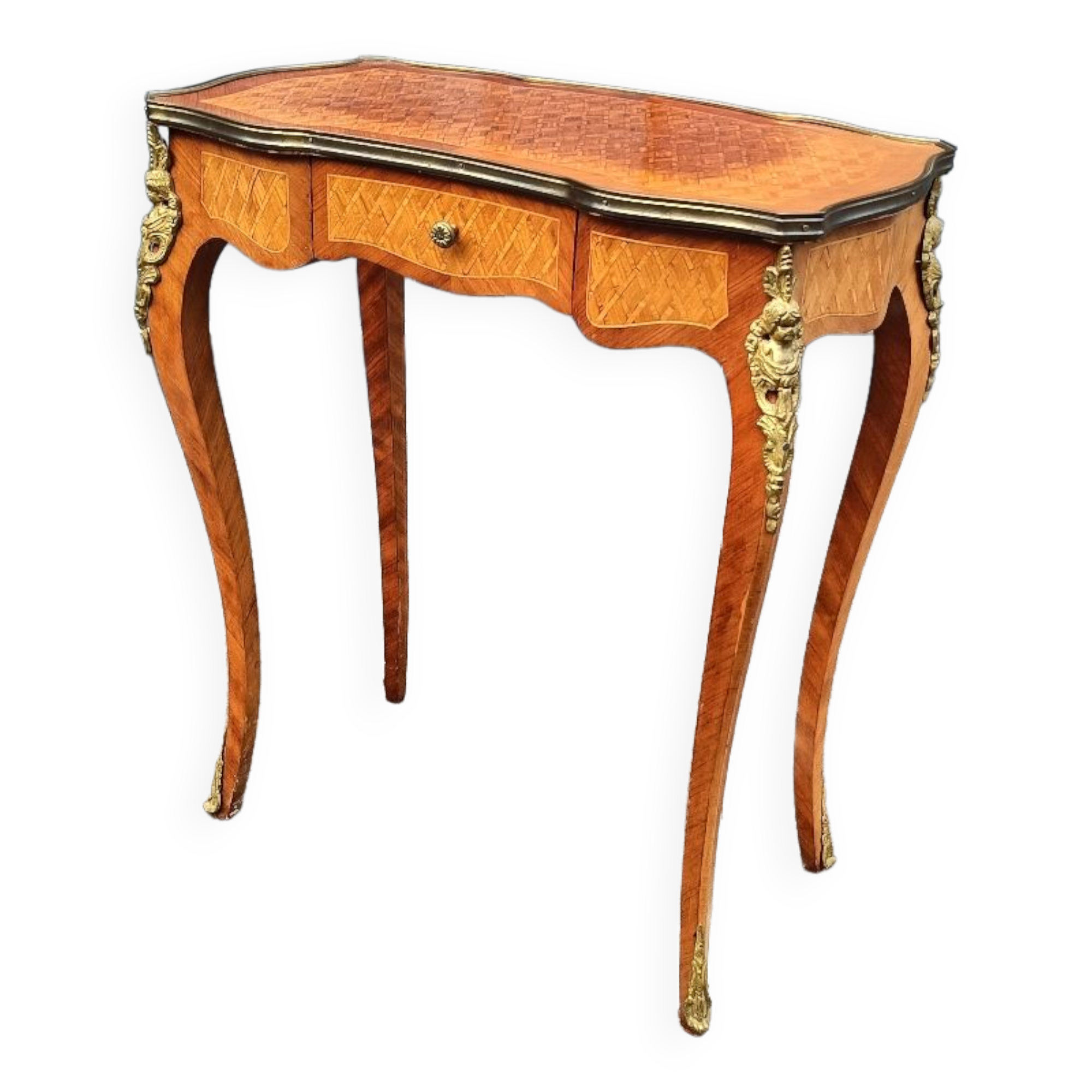Table marqueterie ancienne style Louis XV