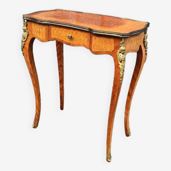 Old marquetry table Louis XV style