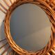 Antique vintage rattan mirror