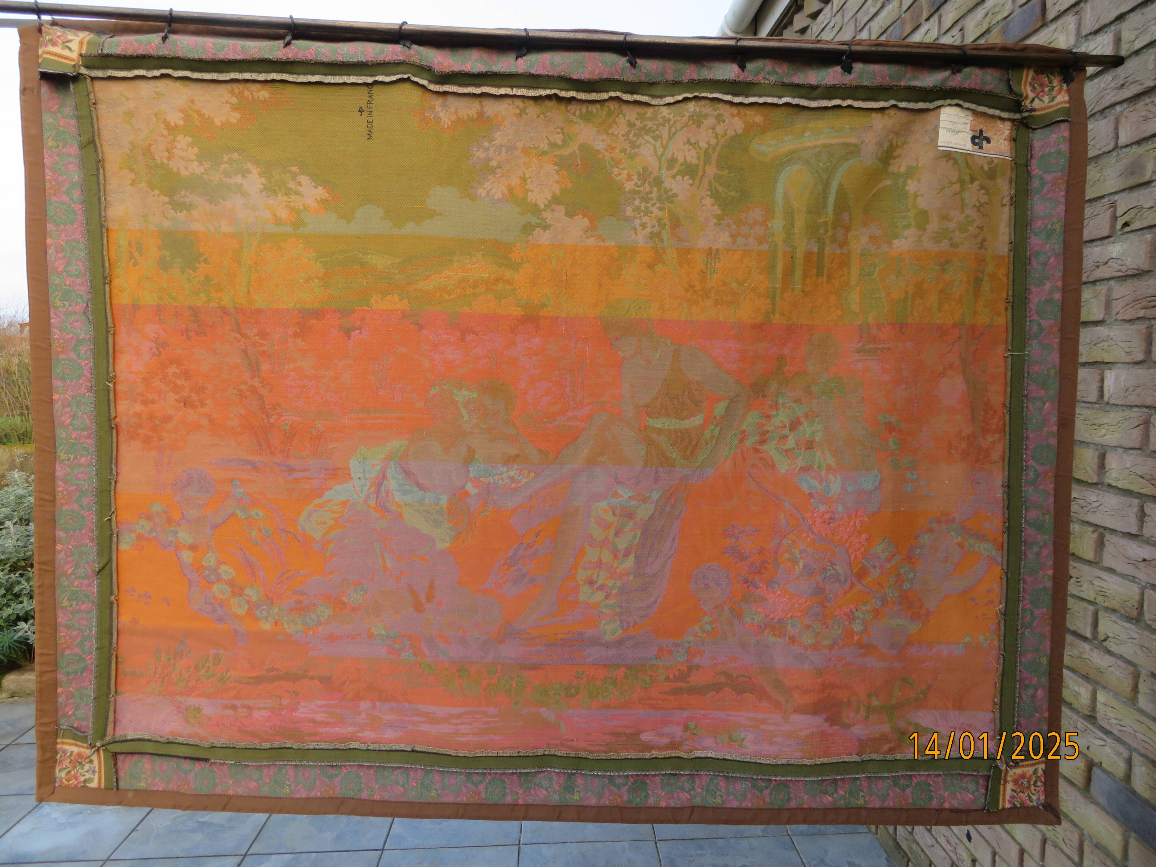 Tapestry 137/184 on bars by Jules Pansu from the Gobelins factory, late 19th century