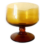 Large bubble glass centrepiece bowl Biot 25 cm