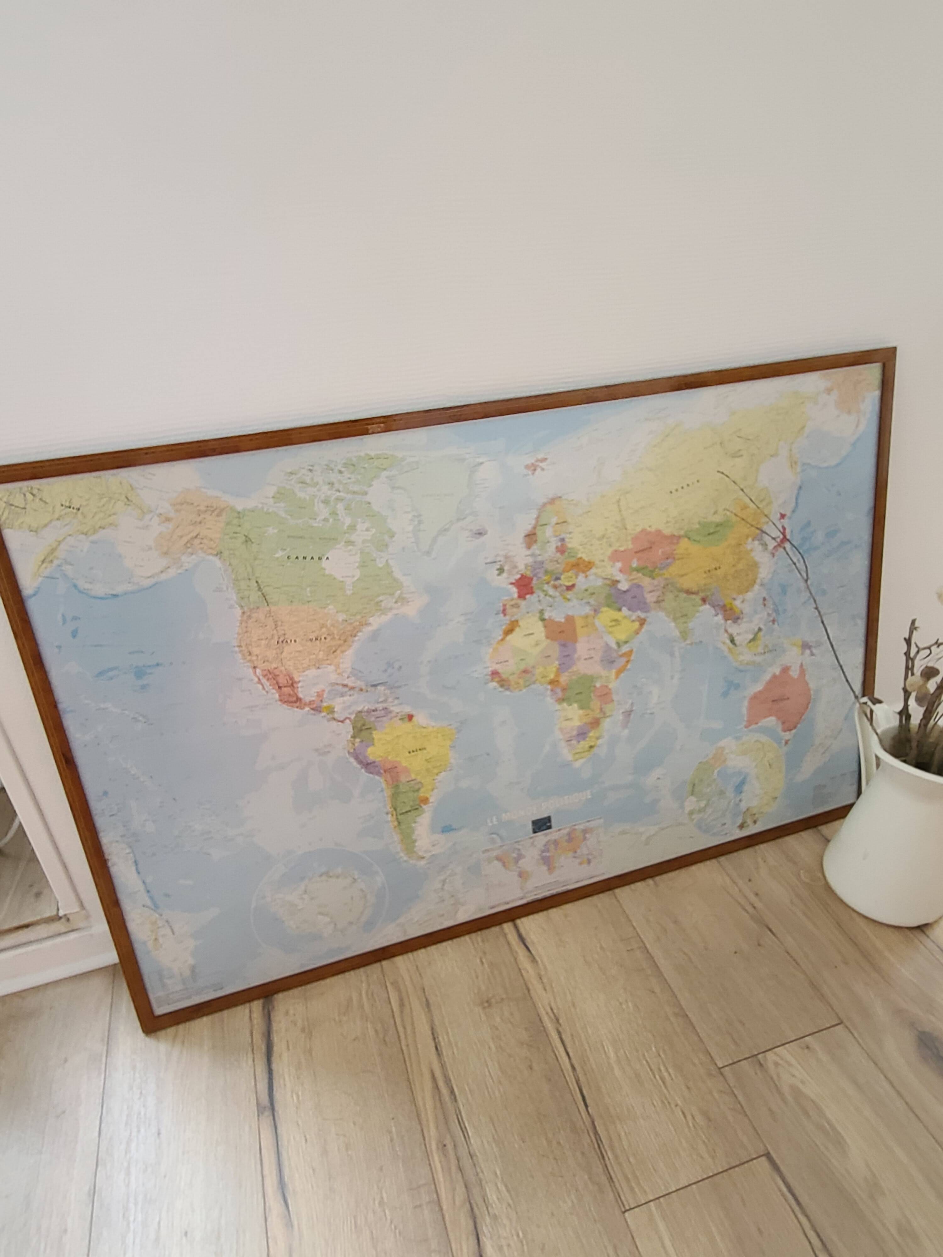 Decorative Framed World Map