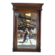 Large trumeau mirror with carved wood in the Louis XVI / Henri II style, 19th century.