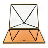 Brass pyramid display case