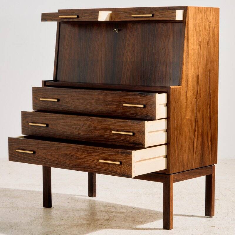 Rosewood Bureau Desk by Gunnar Falsig, 1960s
