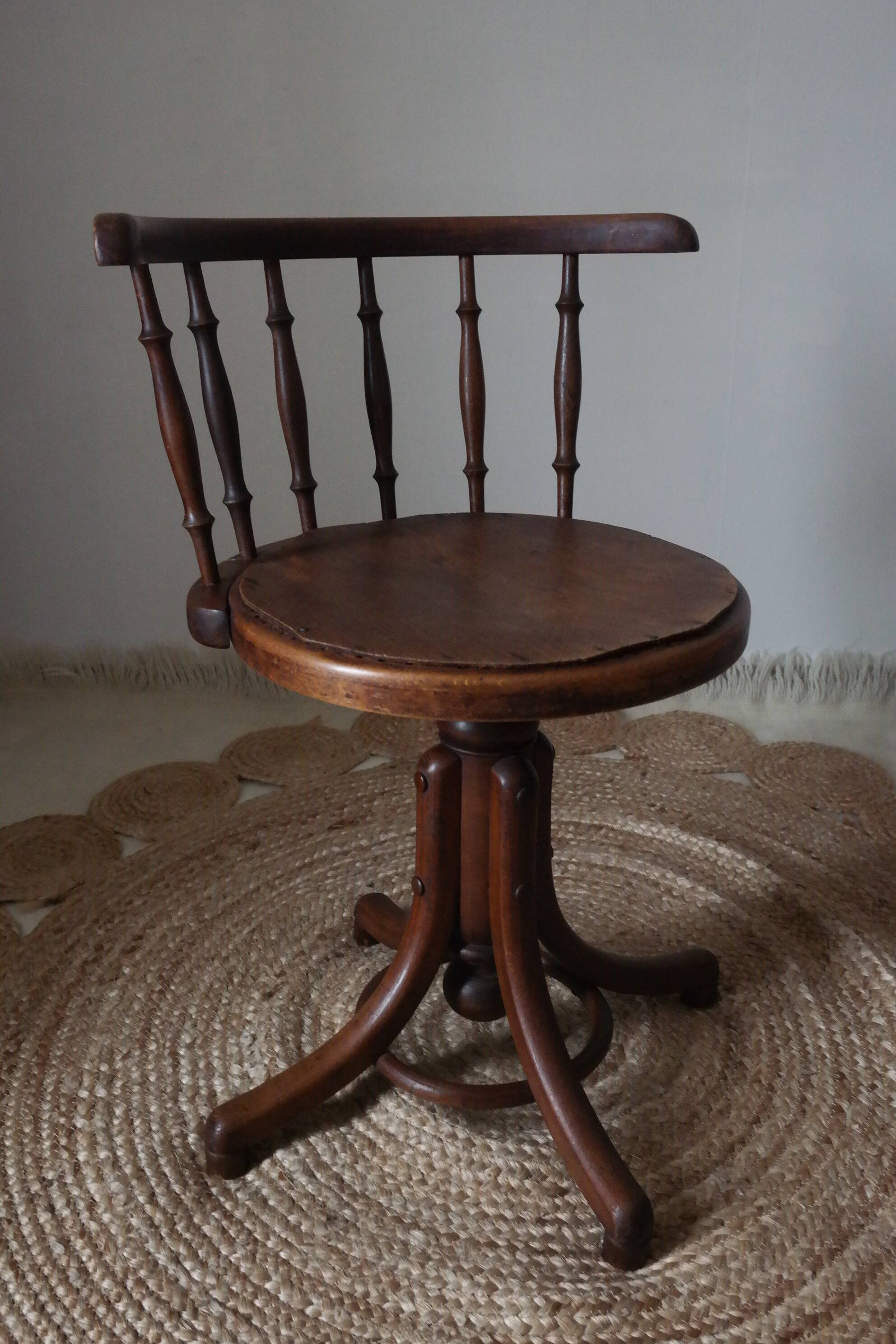 Wooden swivel office chair 20 years