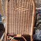 Set of 4 wicker and rattan armchairs