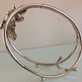 Glass/vintage 70s metal table bottle door