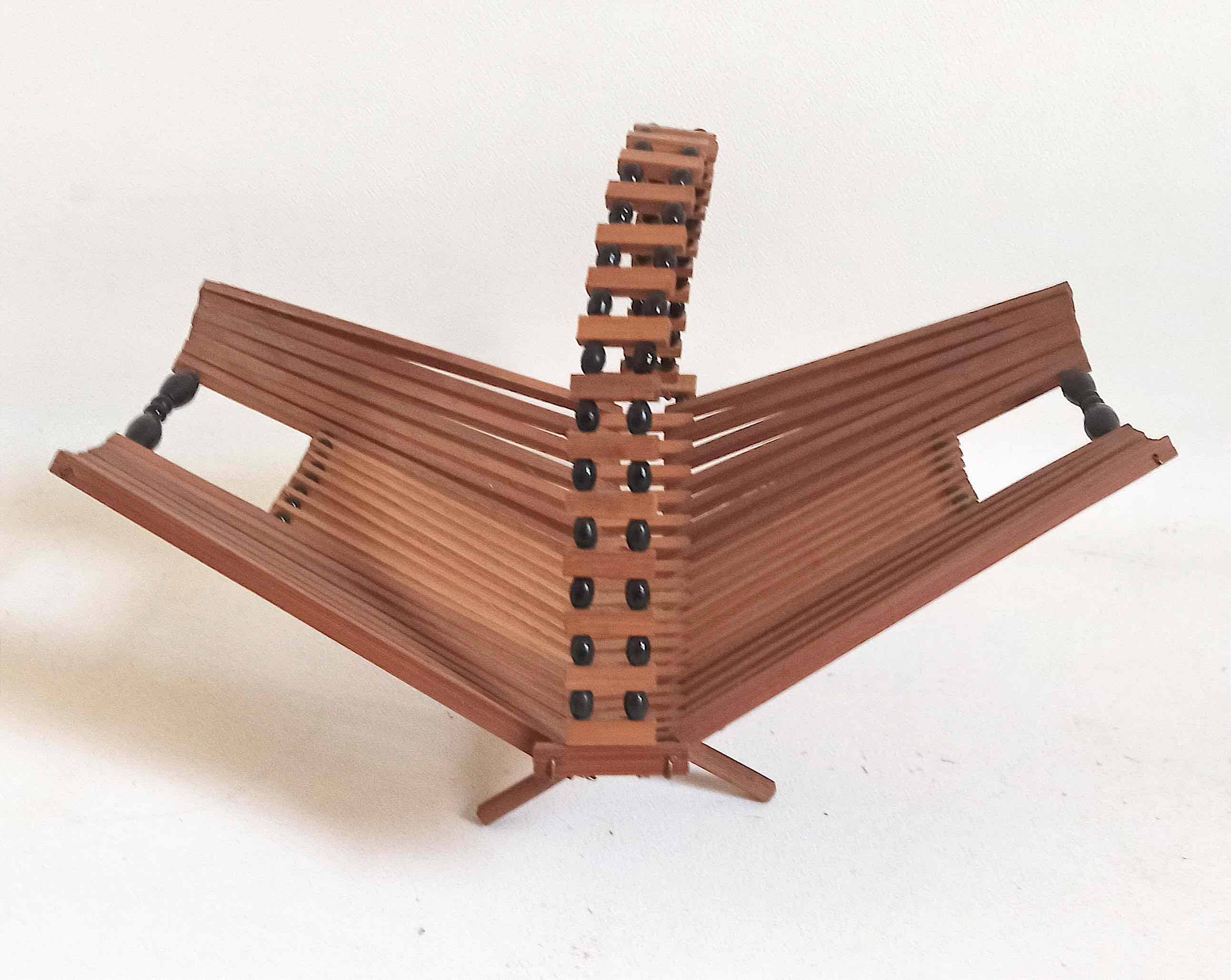 50s scandinavian foldable fruit basket