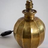 Faceted brass ball lamp base, 1940s