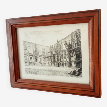 Léopold Robin print print "Rouen the courthouse"