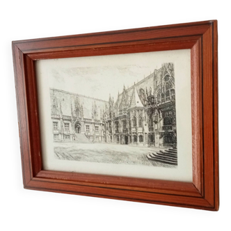 Léopold Robin print print "Rouen the courthouse"