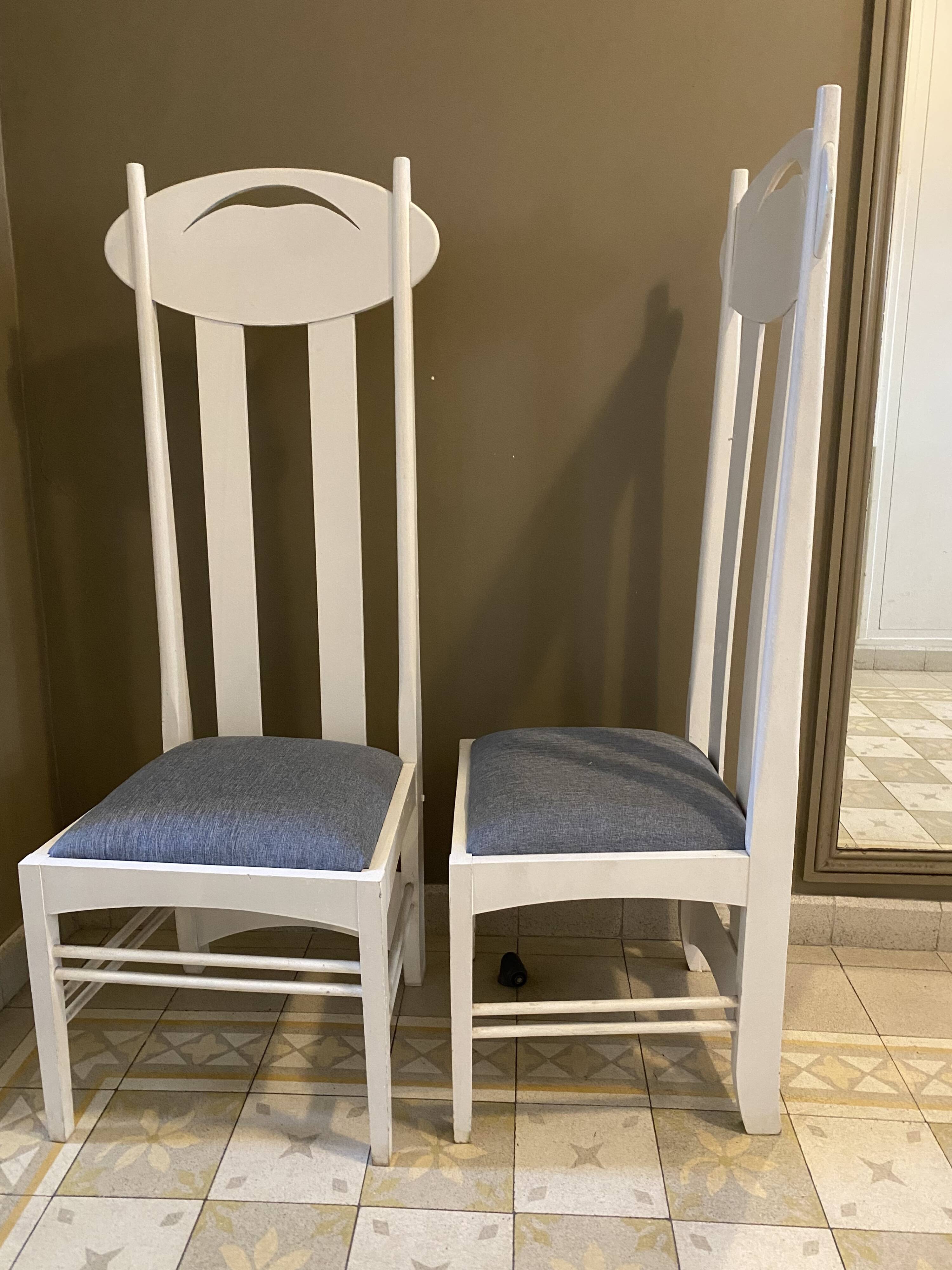 Pair of chairs by Charles Rennie Mackintosh.