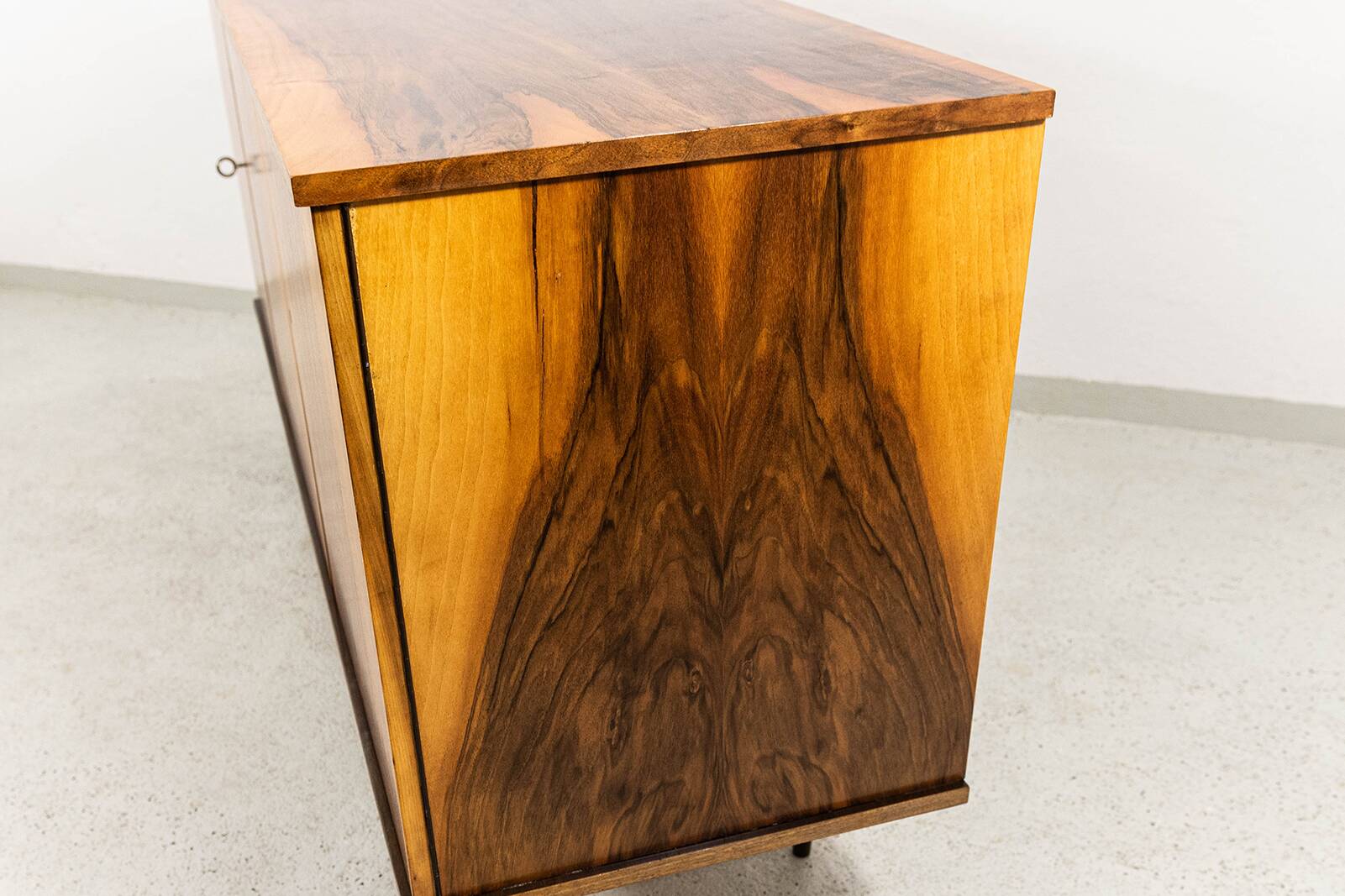 Vintage Walnut Sideboard By Lfm, Poland, 1970’s