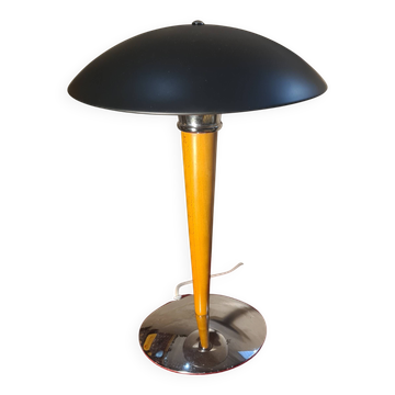 Lampe Champignon black mat- 43x32 Space‑Age 1970s - 90 , Lampe paquebot