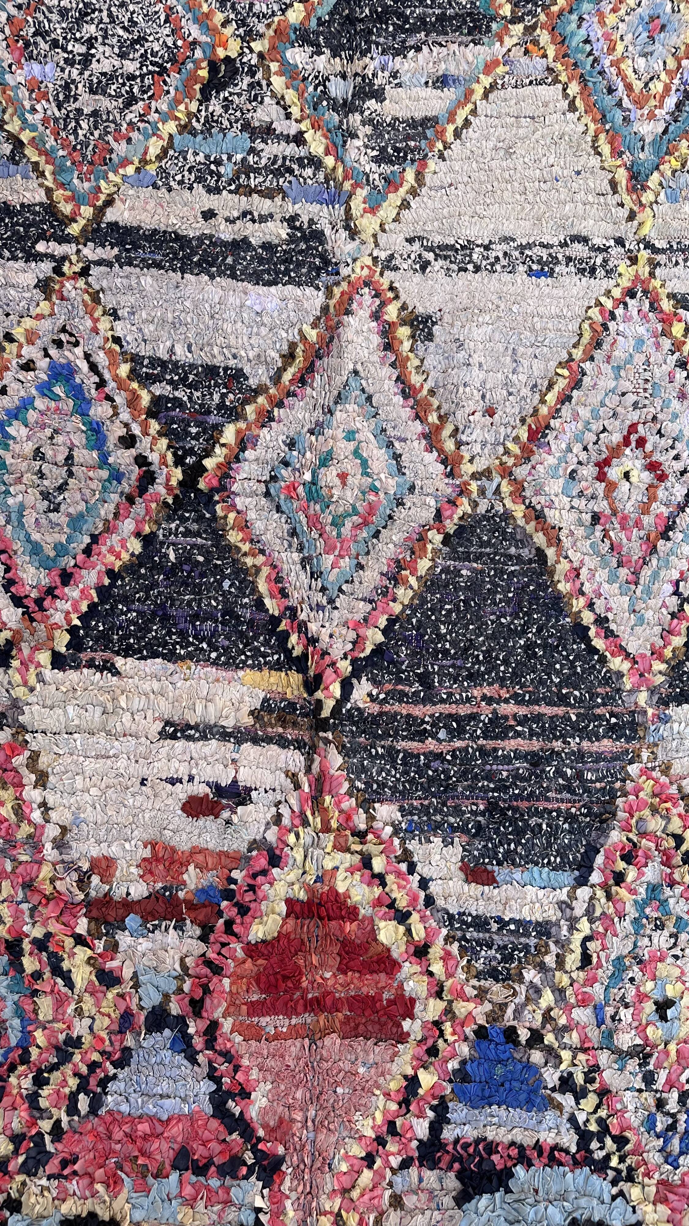 Tapis Marocain Boucherouite coloré - 159 x 265 cm