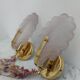 Pair of pink petal sconces