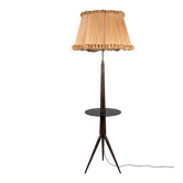 Mid-Century Modern Tripod Floor Lamp with Integrated Tray Table 1950s