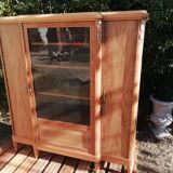 3-door bookcase in Louis XVI raw style