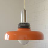 Vintage Orange Mid Century Modern Pendant Lamp Yugoslavia in the 1970's