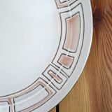 Hollow round dish "Maille" faience Niderviller, 60s