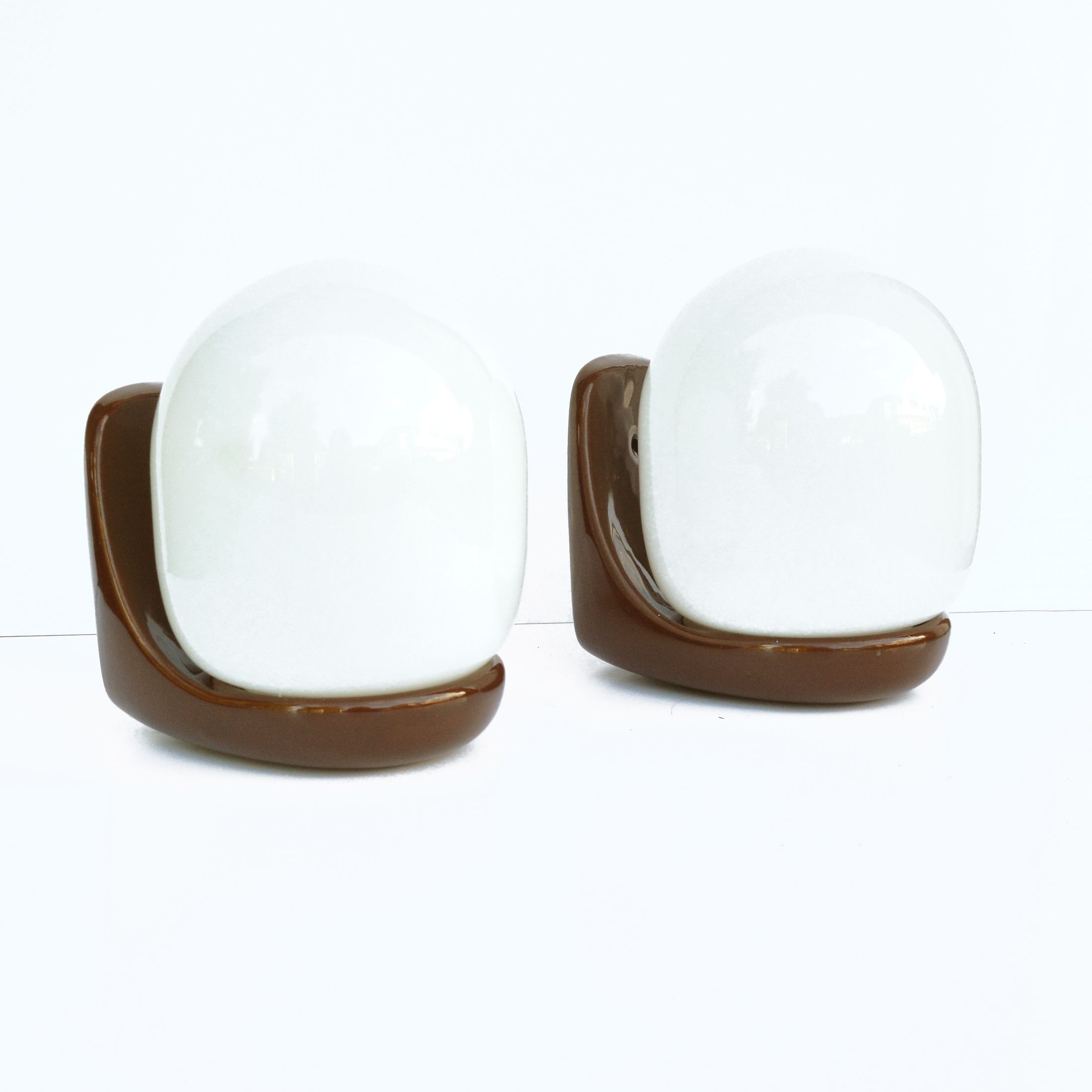 Pair of wall lamps, type Ł-1, designed by K. Łaszkiewicz, W. Kościan, Poland, 1980s
