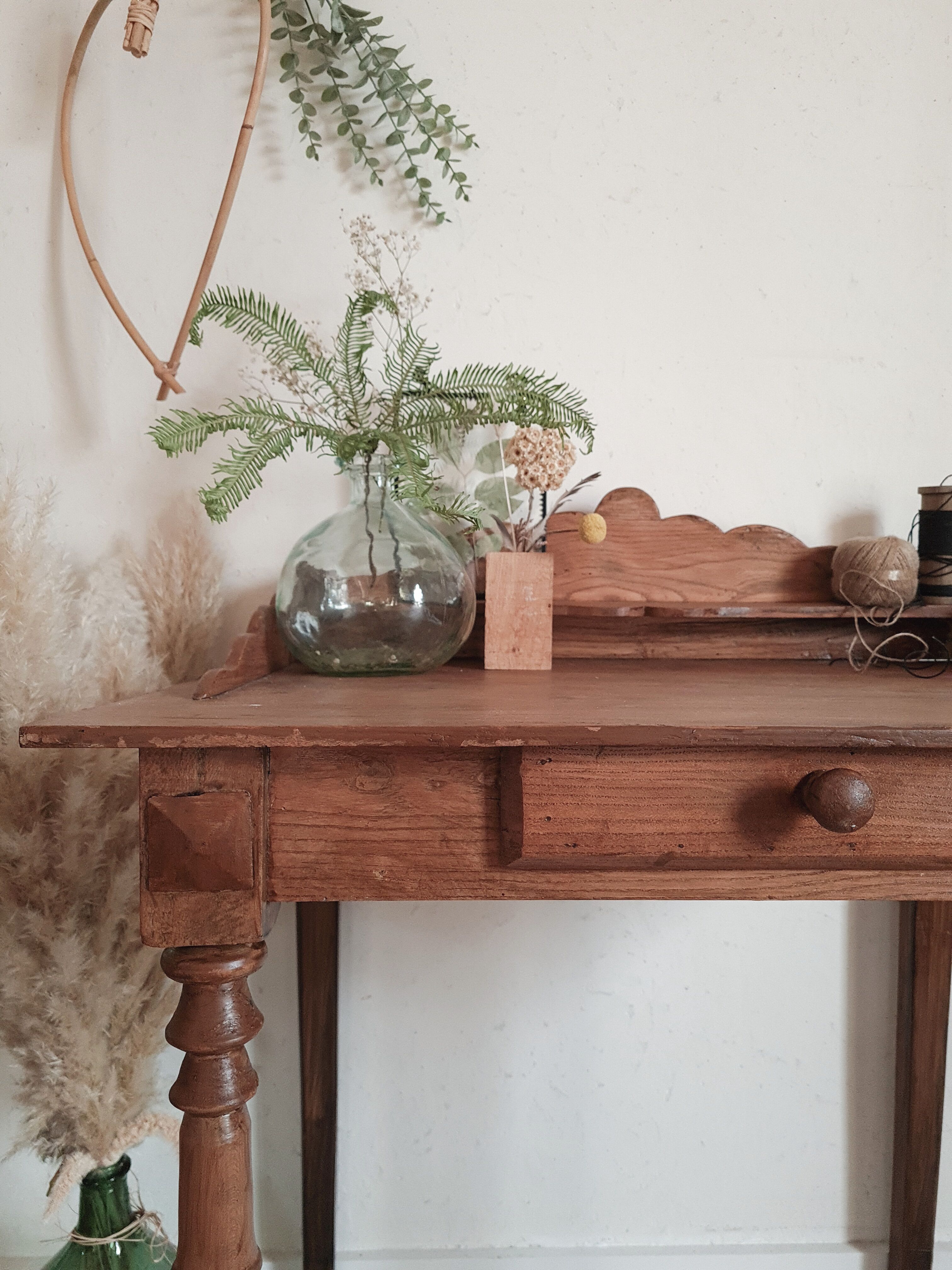 Old wooden toilet table