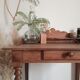 Old wooden toilet table