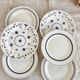 6 vintage mismatched blue and white porcelain dinner plates - Lot J