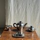 Tea set including teapot, milk jug, sugar bowl and butter dish