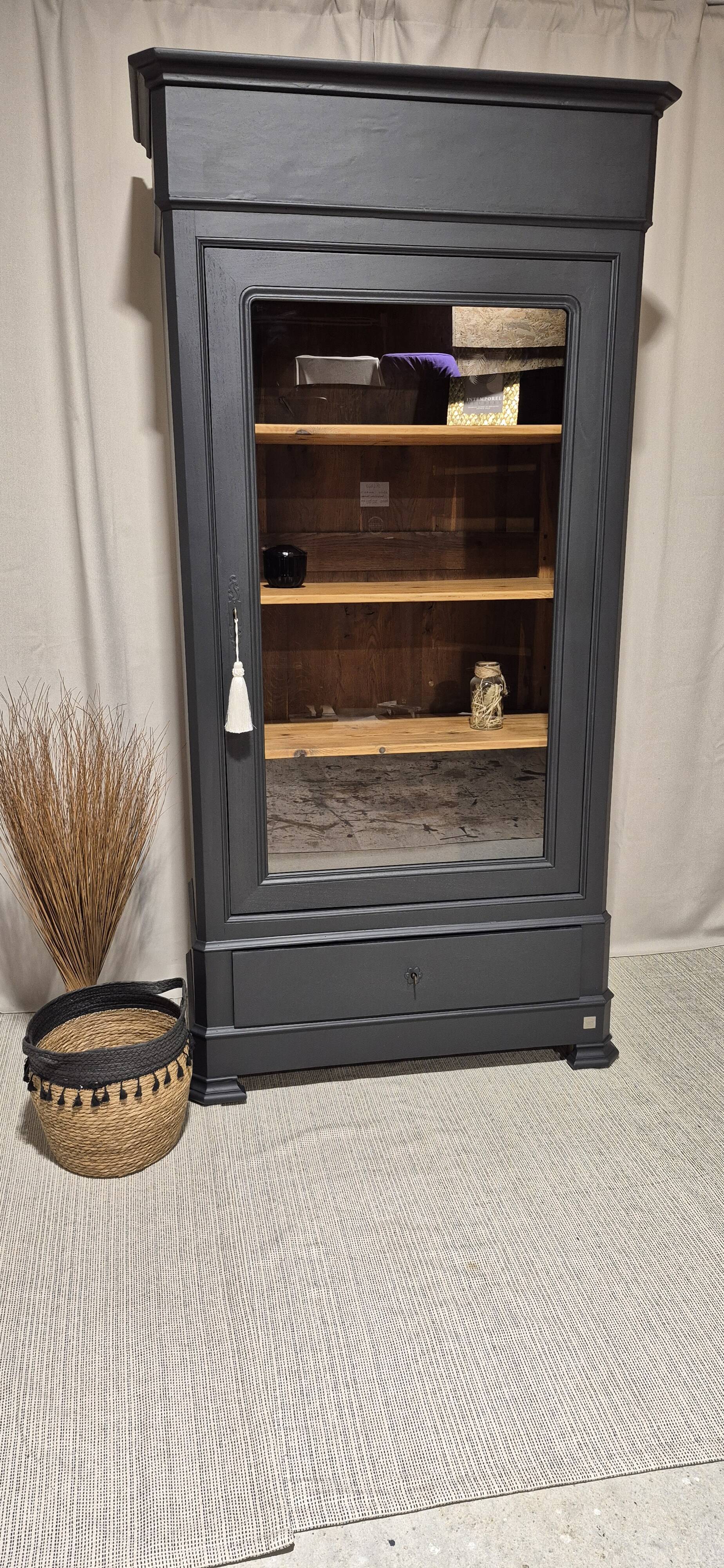 Louis Philippe glass display cabinet