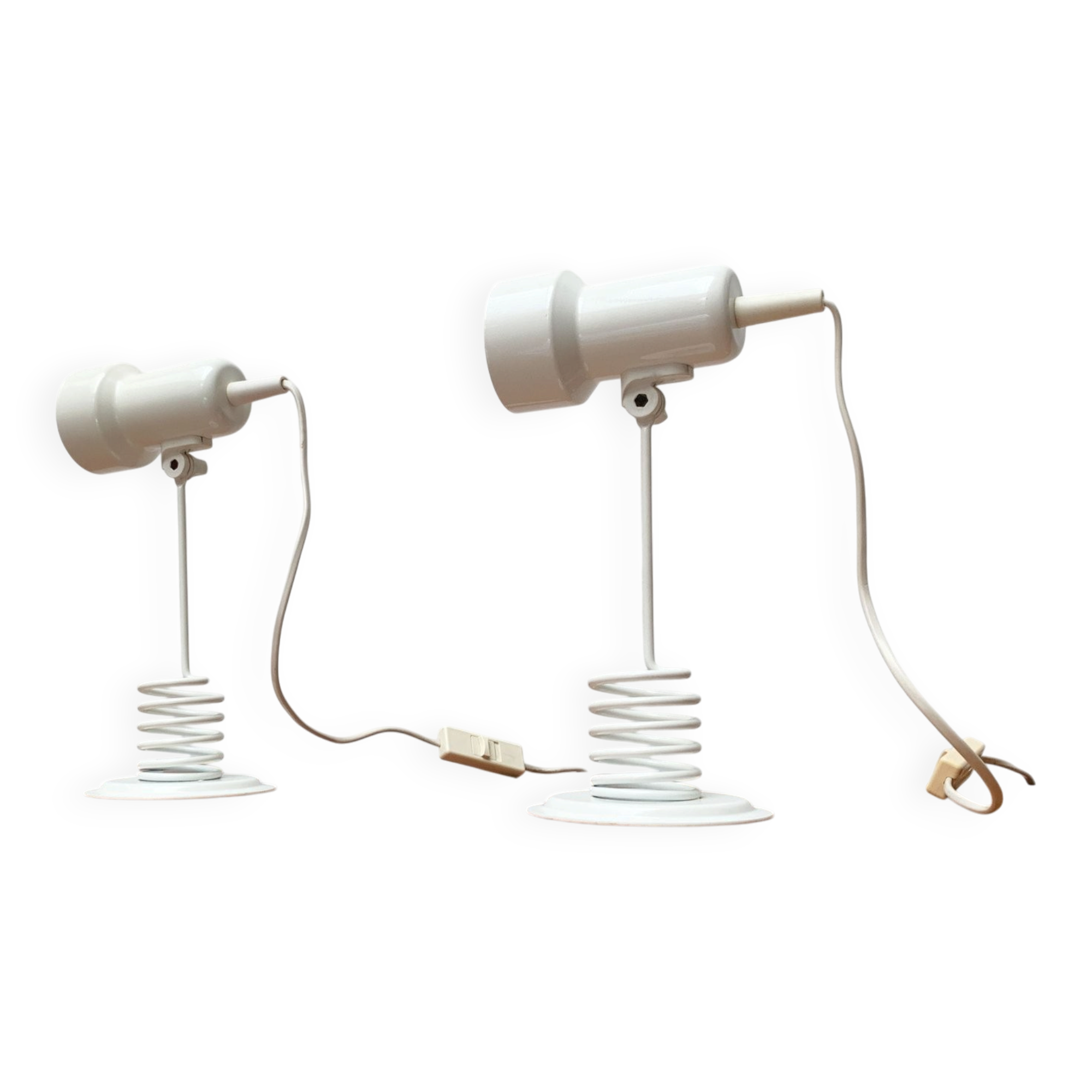 Vintage Postmodern Space Age Spring Table Lamps from Massive Lighting, 1980s, Set of 2
